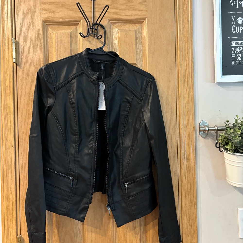 White House Black Market Black Moto Jacket